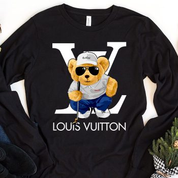 Louis Vuitton Logo Luxury Teddy Bear Unisex & Kid Long Sleeve Tee NTB2380