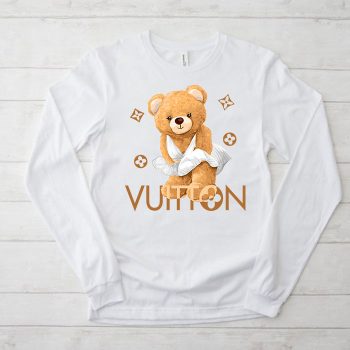 Louis Vuitton Logo Luxury Teddy Bear Unisex & Kid Long Sleeve Tee NTB2384