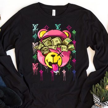 Louis Vuitton Logo Luxury Teddy Bear Unisex & Kid Long Sleeve Tee NTB2386