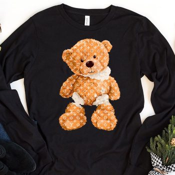 Louis Vuitton Logo Luxury Teddy Bear Unisex & Kid Long Sleeve Tee NTB2387