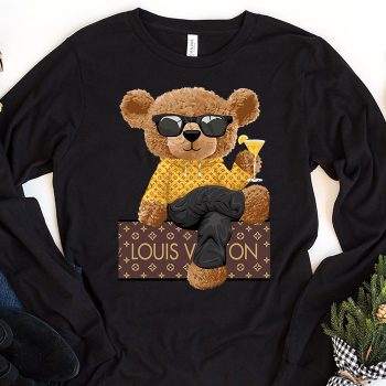 Louis Vuitton Logo Luxury Teddy Bear Unisex & Kid Long Sleeve Tee NTB2388