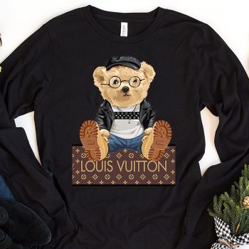 Louis Vuitton Logo Luxury Teddy Bear Unisex & Kid Long Sleeve Tee NTB2389