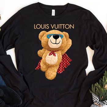 Louis Vuitton Logo Luxury Teddy Bear Unisex & Kid Long Sleeve Tee NTB2390