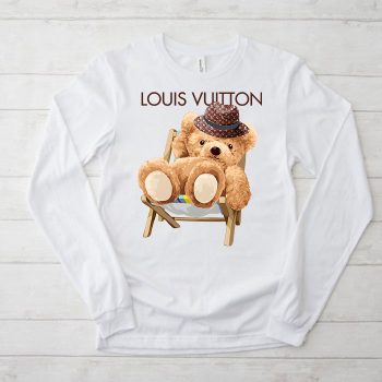 Louis Vuitton Logo Luxury Teddy Bear Unisex & Kid Long Sleeve Tee NTB2391