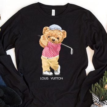 Louis Vuitton Logo Luxury Teddy Bear Unisex & Kid Long Sleeve Tee NTB2392