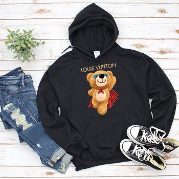 Louis Vuitton Logo Luxury Teddy Bear Unisex Pullover Hoodie NTB2311