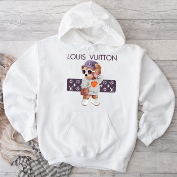 Louis Vuitton Logo Luxury Teddy Bear Unisex Pullover Hoodie NTB2327