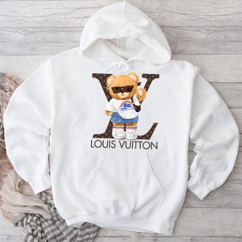 Louis Vuitton Logo Luxury Teddy Bear Unisex Pullover Hoodie NTB2330