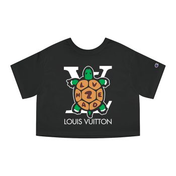 Louis Vuitton Logo Luxury Turtle Humanmade Champion Women Heritage Cropped T-Shirt CTB160