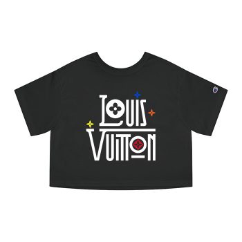 Louis Vuitton Logo Luxury With Color Monogram Champion Women Heritage Cropped T-Shirt CTB190
