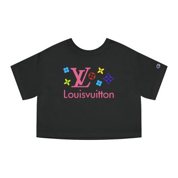 Louis Vuitton Logo Luxury With Color Monogram Champion Women Heritage Cropped T-Shirt CTB193