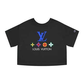 Louis Vuitton Logo Luxury With Color Monogram Champion Women Heritage Cropped T-Shirt CTB198