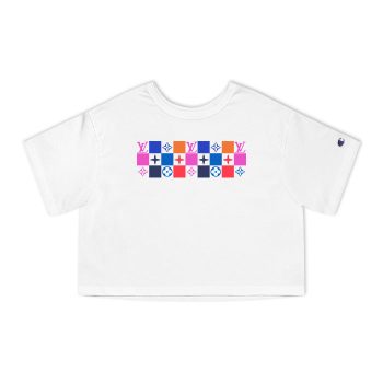 Louis Vuitton Logo Luxury With Color Monogram Champion Women Heritage Cropped T-Shirt CTB199