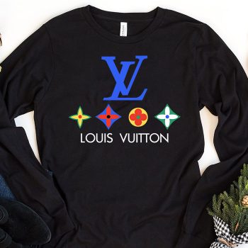 Louis Vuitton Logo Luxury With Color Monogram Unisex & Kid Long Sleeve Tee TBL198