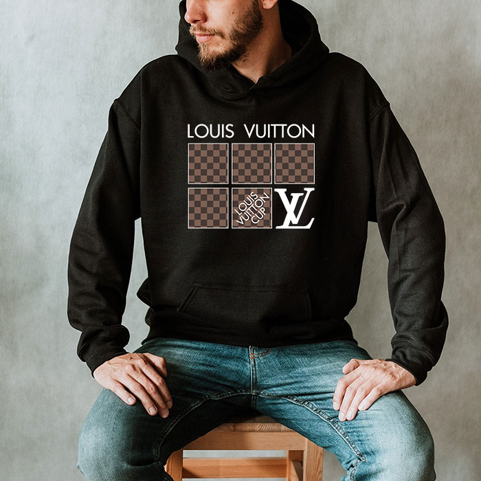 Louis Vuitton Logo Luxury With Damier Pattern Unisex Pullover Hoodie TB203  – Cadadesigns