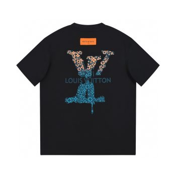 Louis Vuitton Logo Tee Unisex T-Shirt Black FTS300