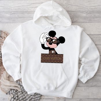 Louis Vuitton Monogram Canvas Pattern Mickey Mouse Unisex Pullover Hoodie TB116