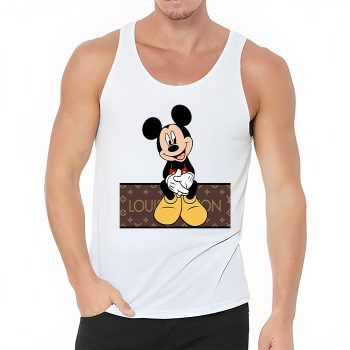 Louis Vuitton Monogram Canvas Pattern Mickey Mouse Unisex Tank Top TB069