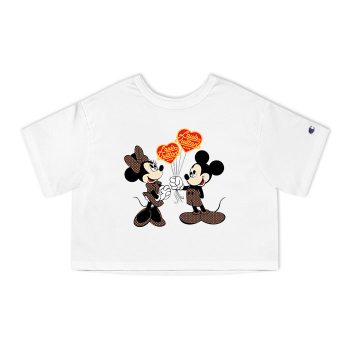 Louis Vuitton Monogram Canvas Pattern Nigo Intarsia Jacquard Heart Crewneck Champion Women Heritage Cropped T-Shirt CTB155