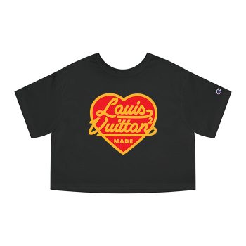 Louis Vuitton Nigo Intarsia Jacquard Heart Crewneck Champion Women Heritage Cropped T-Shirt CTB186