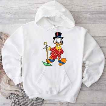 Louis Vuitton Red Monogram Canvas Pattern Scrooge Mcduck Unisex Pullover Hoodie TB118