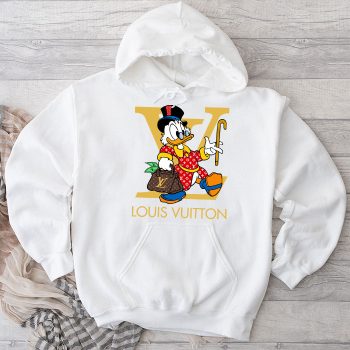Louis Vuitton Red Monogram Canvas Pattern Scrooge Mcduck Unisex Pullover Hoodie TB119