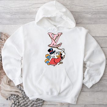 Louis Vuitton Red Monogram Canvas Pattern Scrooge Mcduck Unisex Pullover Hoodie TB120