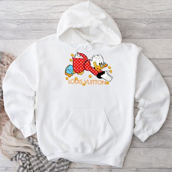 Louis Vuitton Red Monogram Canvas Pattern Scrooge Mcduck Unisex Pullover Hoodie TB121