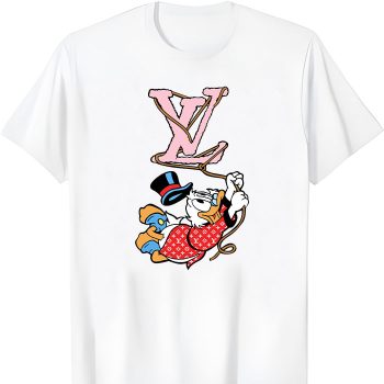 Louis Vuitton Red Monogram Canvas Pattern Scrooge Mcduck Unisex T-Shirt NTB2644
