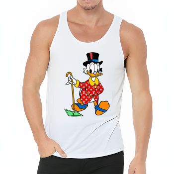 Louis Vuitton Red Monogram Canvas Pattern Scrooge Mcduck Unisex Tank Top TB070