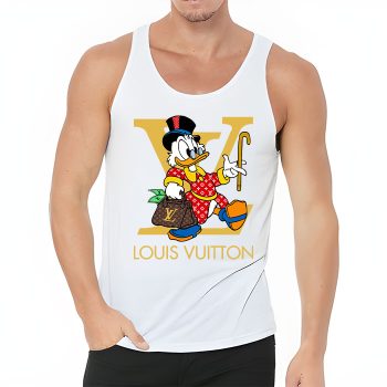 Louis Vuitton Red Monogram Canvas Pattern Scrooge Mcduck Unisex Tank Top TB071