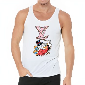 Louis Vuitton Red Monogram Canvas Pattern Scrooge Mcduck Unisex Tank Top TB072