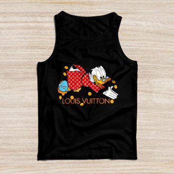 Louis Vuitton Red Monogram Canvas Pattern Scrooge Mcduck Unisex Tank Top TB073
