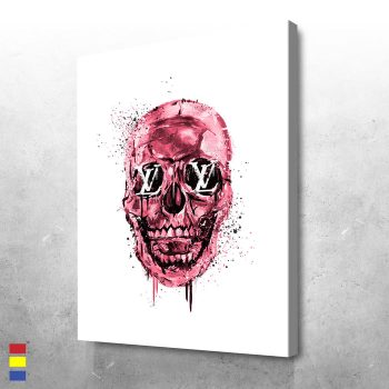Louis Vuitton Skull's Luxury Art a Journey of Bold and Vibrant Colors Canvas Poster Print Wall Art Decor