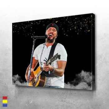 Luke Bryan a Masterpiece in Iconic Portraits Canvas Poster Print Wall Art Decor
