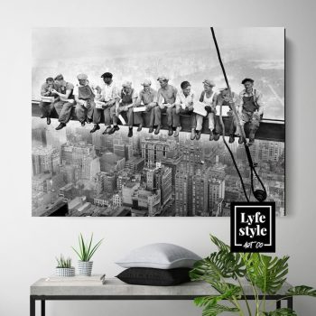 Lunch Atop Skyscraper Canvas Various Sizes Framed Art Motivational Art