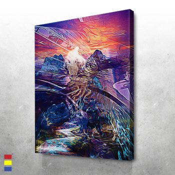 Midnight Mountains a Collection of Diverse Art Styles to Elevate Any Room Canvas Poster Print Wall Art Decor