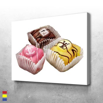 Mixed French Fancies Elevating The Ordinary Through The Lens of High Fashion Branding Chanel Canvas Poster Print Wall Art Decor