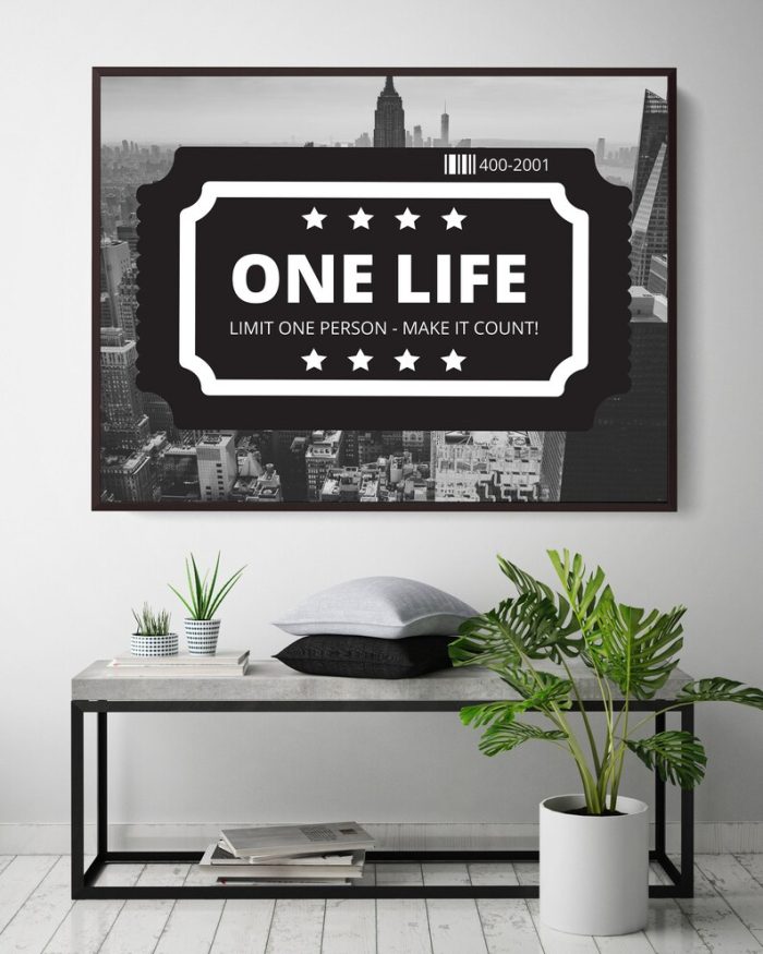 One Life Canvas Gary Vee Motivation Entrepreneur Canvas Art Wall Art Money Art N Ikonick