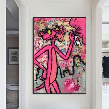 Pink Panther Canvas Poster Print Wall Art Decor