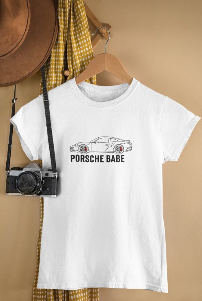 Porsche Babe Car Girl Softstyle Tee Unisex T-Shirt FTS435