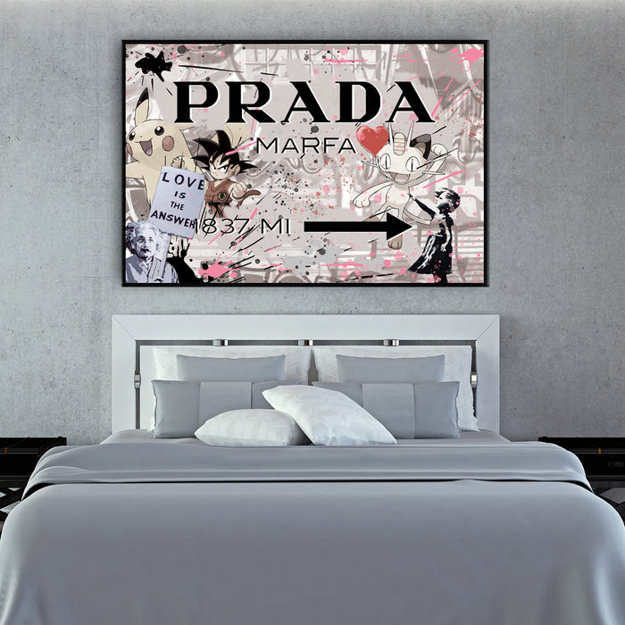 Prada Canvas Luxury Brand Canvas Poster Print Wall Art Decor