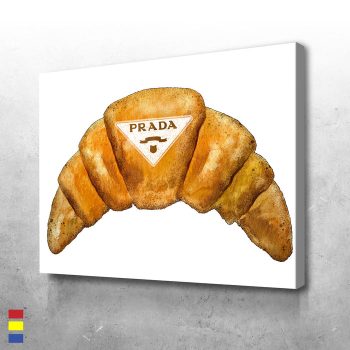 Prada Croissant Amazing and Expensive Designs, Combining Fashion And Everyday Items Canvas Poster Print Wall Art Decor