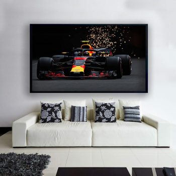 Red Bull F1 Wall Art Formula 1 Canvas Red Bull F1 Wall Decor Max Verstappen Racing Poster Man Cave Gift