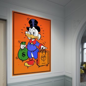 Scrooge Mcduck Alec Monoply Canvas Hermes Inspired Motivational Interior Art Wall Art Office Art