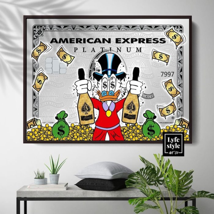 Scrooge Mcduck Amex Canvas Alec Monopoly Inspired Designer Art Pop Art Street Graffiti