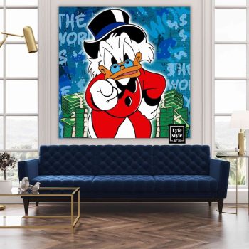 Scrooge Mcduck Get Yours! Canvas Pop Art Canvas Wall Decor Colourful Art Alec Monopoly