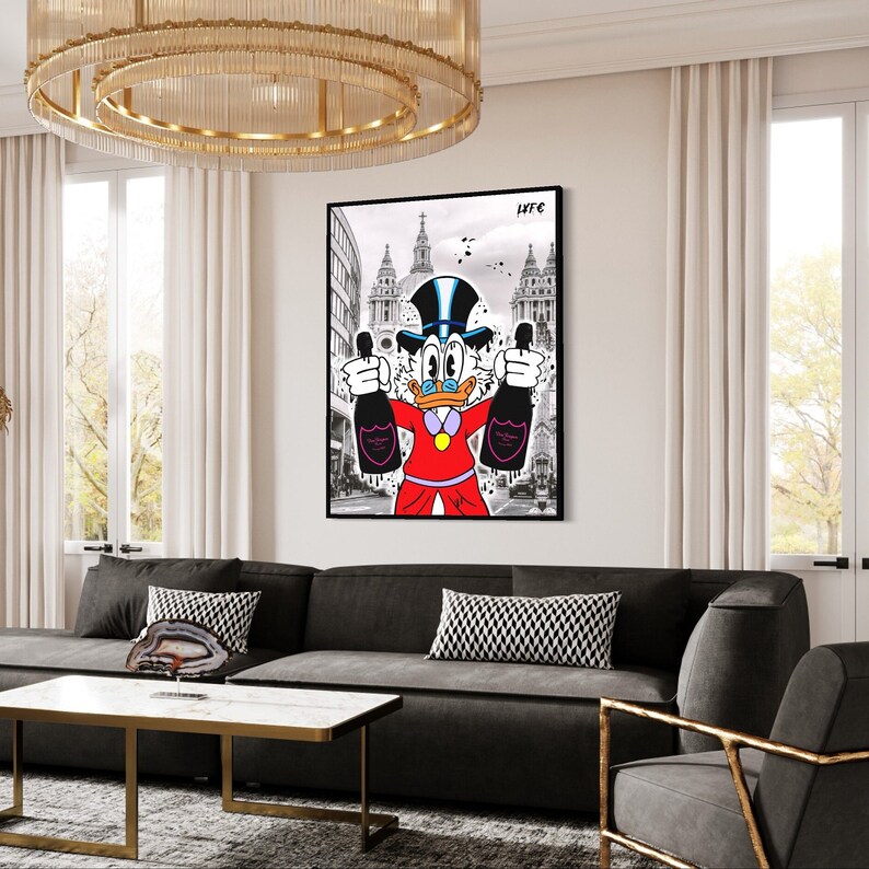 Scrooge-Mcduck-Super-Quality-Canvas-Champagne-Art-London-City-Alec-Monopoly-Banksy-Wall-Decor-2