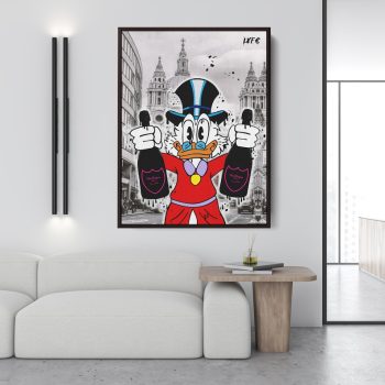 Scrooge Mcduck Super Quality Canvas Dom Pérignon London City Champagne Street Art Motivational Dom Dreams Alec Monopoly