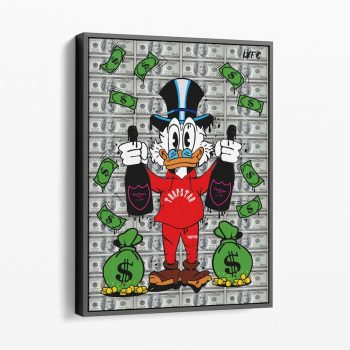 Scrooge Mcduck X Trapstar London Canvas Street Art Motivational Interior Art Wall Art Alec Monopoly